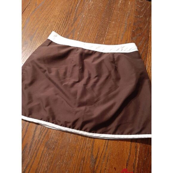 Medium St Johns Bay Bathing Suit Cover Up Reversable Aqua Blue Brown Off White - Picture 5 of 5